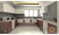 U Shape Modular Kitchen