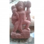 Red Stone Hanuman Ji Statue