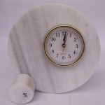 White Makrana Marble Table Clocks