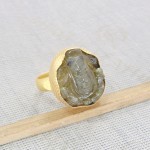 Natural Labradorite Gemstone Ring