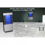 Corporate Weather Station Lcd Clock With Humidity, Temperature And Backlight