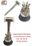 Stamping Machine With Hammer On Swivel Base Set Of 6 Stamp - Jewellery Tools In India