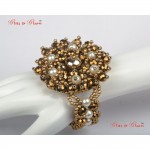 Fashion Bracelets - Brass Antic Finish With White Pearls Studded In Between