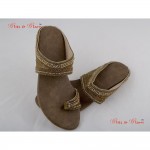 Fashion Sandals - Indio-western Chappals Designed With Golden Beads