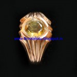 Five Metal Yellow Sapphire Gems Stone Ring