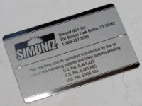 Anodized White Aluminum Name Plate